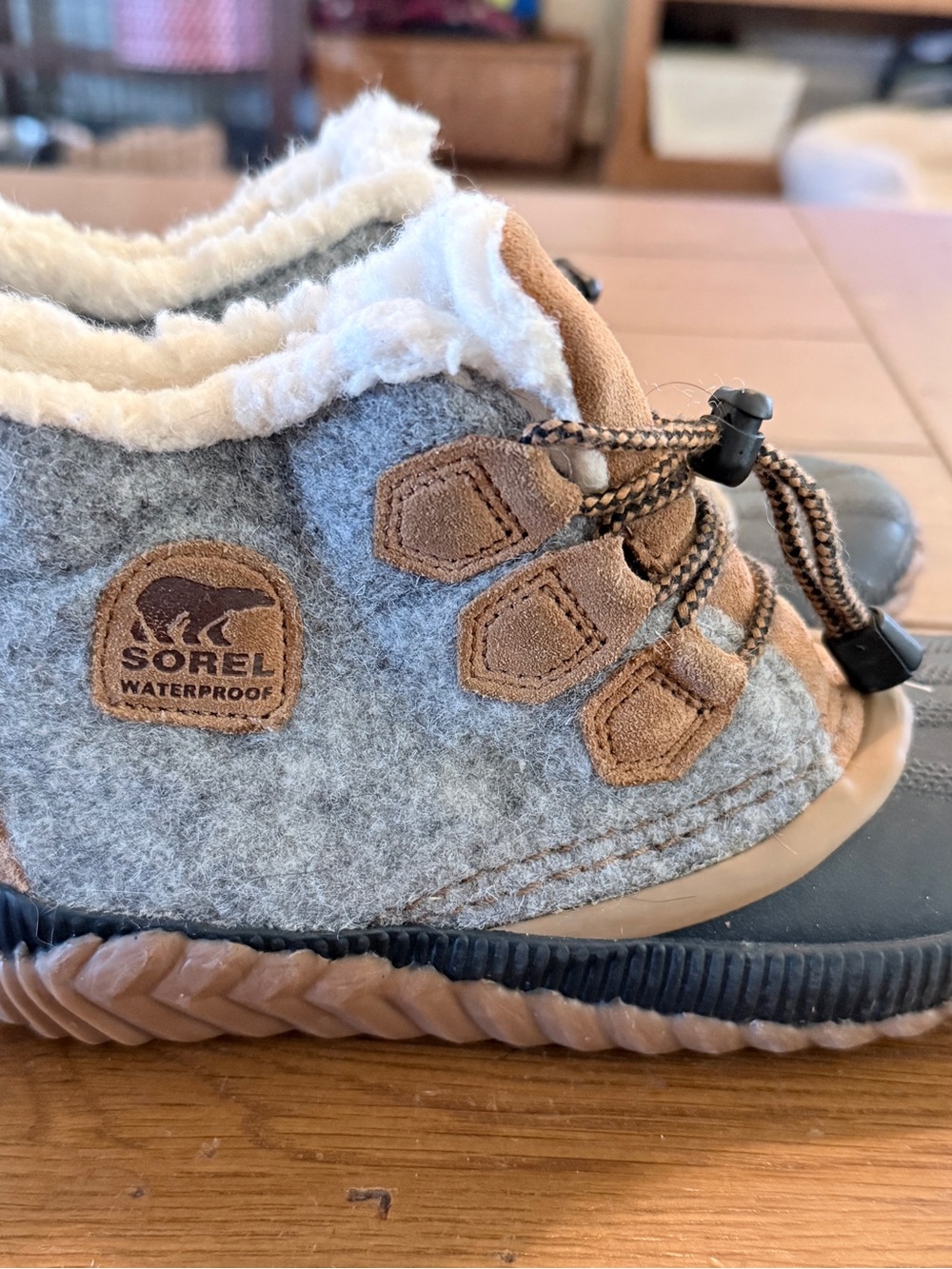 Sorel Kids Gray & Brown Waterproof Fleece-Lined Snow Boots